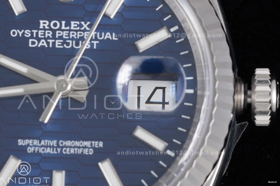 Best Blue Edition Clean 1:1 36 Jubilee DateJust 126234 Steel on Texted Bracelet 904L SH3235 Dial 0515
